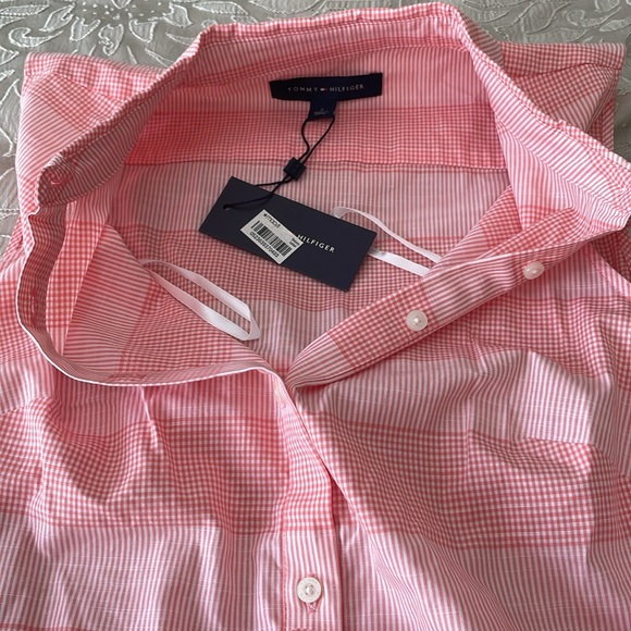 Tommy Hilfiger Women’s SZ 6 Sleeveless Button Down Orange Plaid Summer Dress NWT - Picture 14 of 15